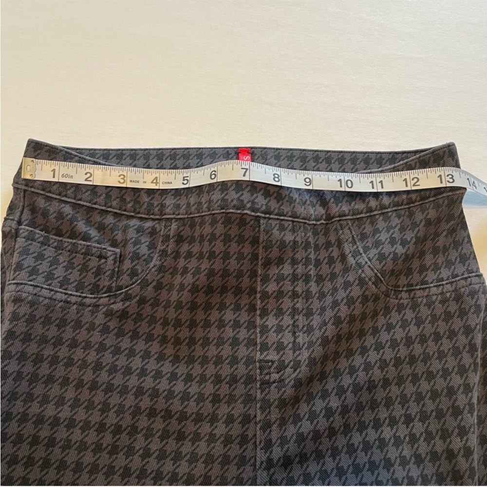 Spanx Black Gray Houndstooth Ankle Jegging Leggings‎ Womens Medium Two Pockets - Picture 6 of 13